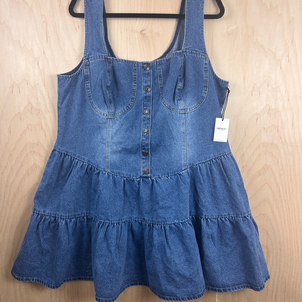 NWT‎ Forever 21 Blue Denim Dress